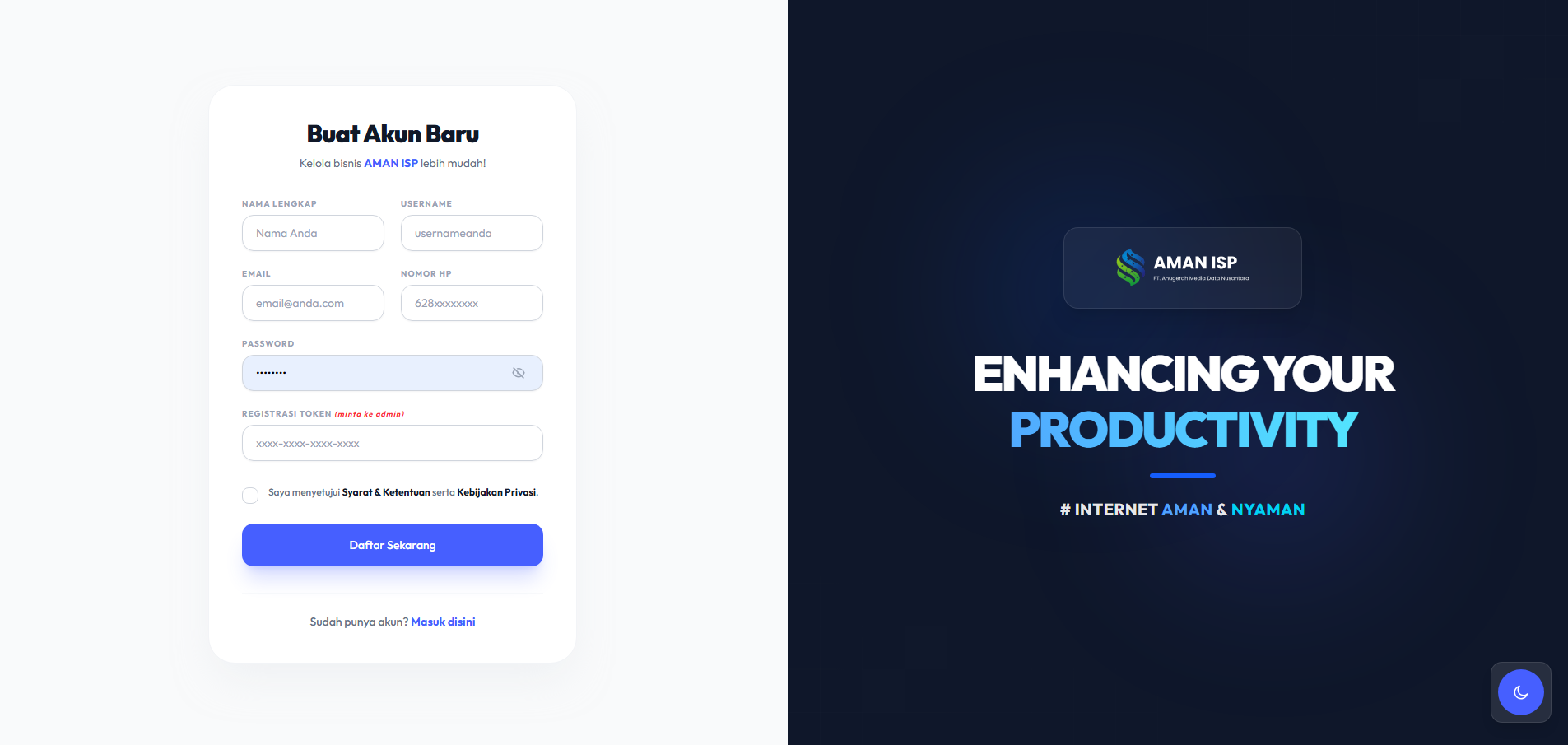 Formulir Registrasi AmanPay