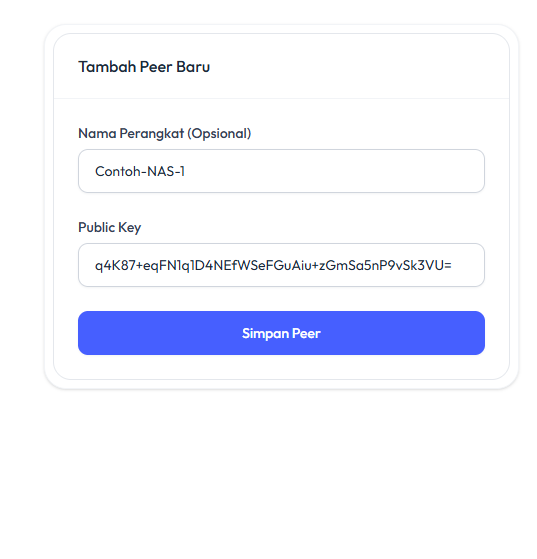 Form Tambah Peer Baru